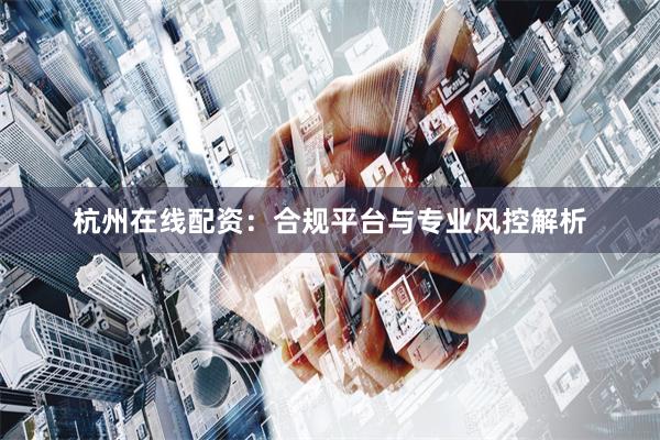 杭州在线配资:合规平台与专业风控解析